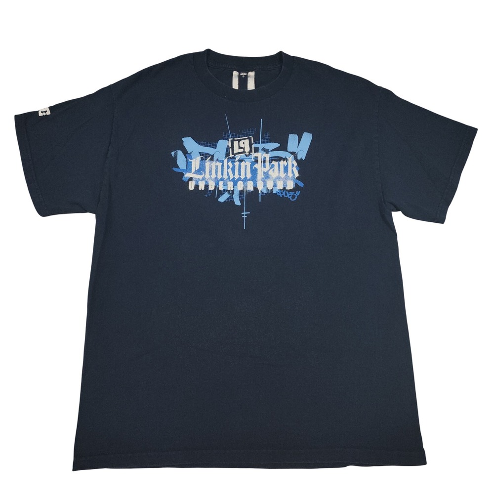 Vintage Linkin Park Underground 3.0 Shirt Mens L Navy DC Shoes Fan Club 2003